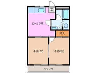 高茶屋駅 徒歩17分 2階の物件間取画像